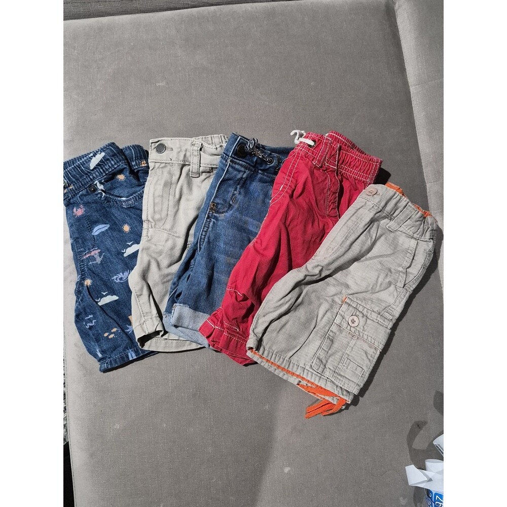 Toddler Boys Shorts Lot 24M 3T 4T Denim Cargo Pull On Summer Bundle